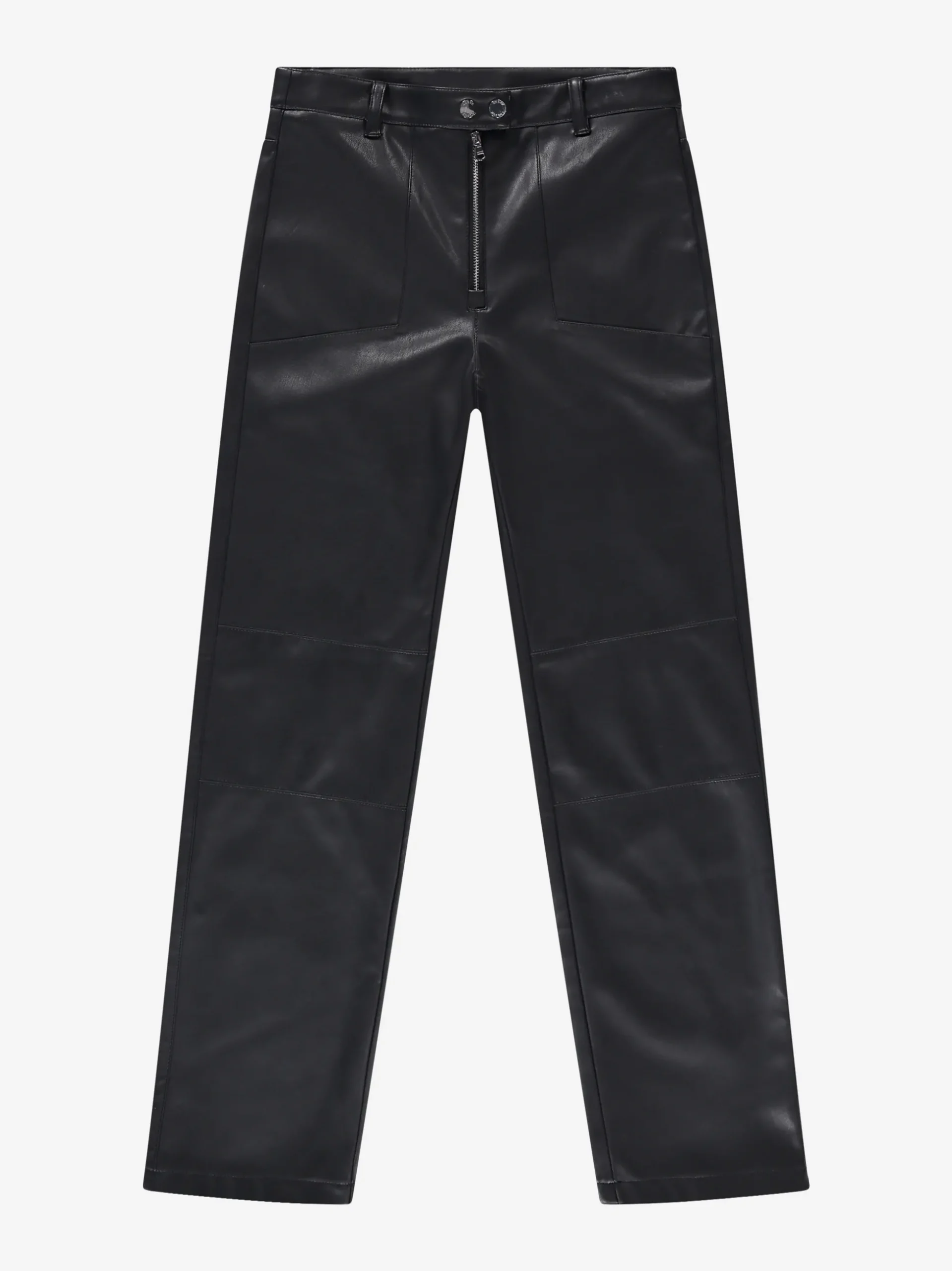 Broek van imitatieleer met rits