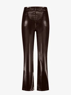 Broek van imitatieleer met craquelu00e9 patroon
