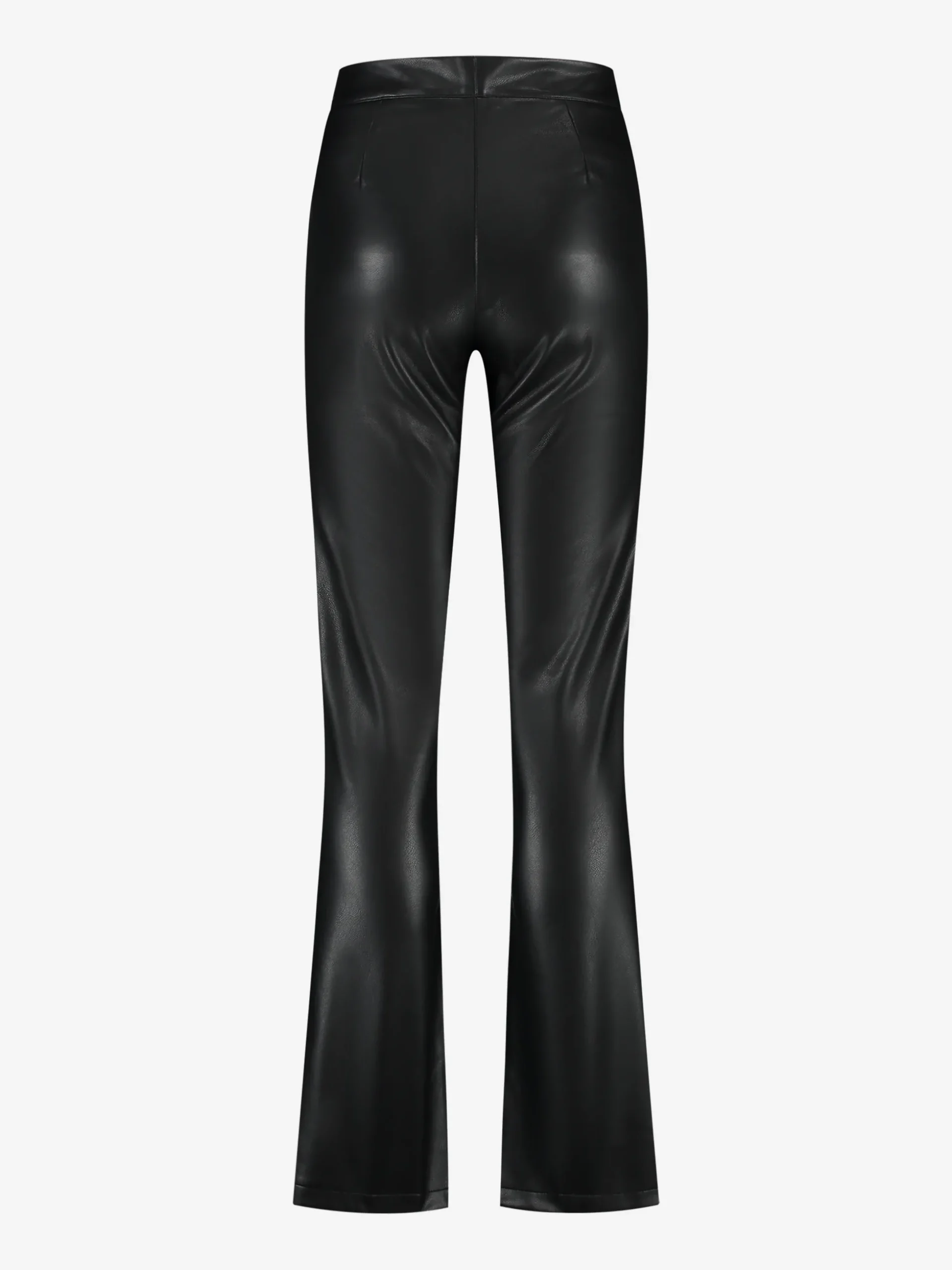 Broek van imitatieleer met veter detail