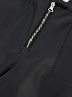 Broek van imitatieleer met rits