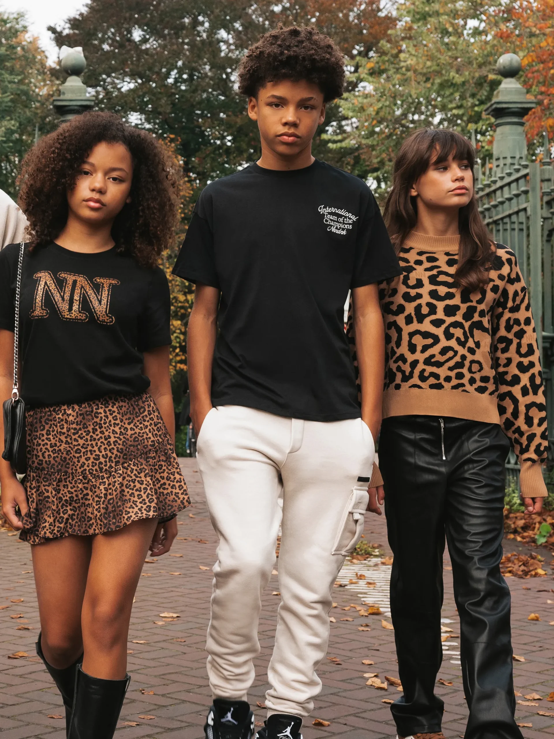 Broek van imitatieleer met rits