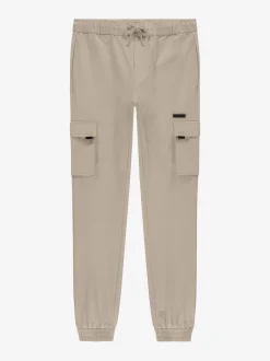 Cargo broek met elastische tailleband en trekkoord