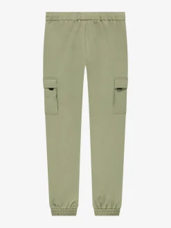 Cargo broek met elastische tailleband en trekkoord