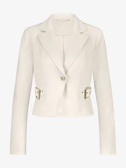 Cropped blazer met gesp detail