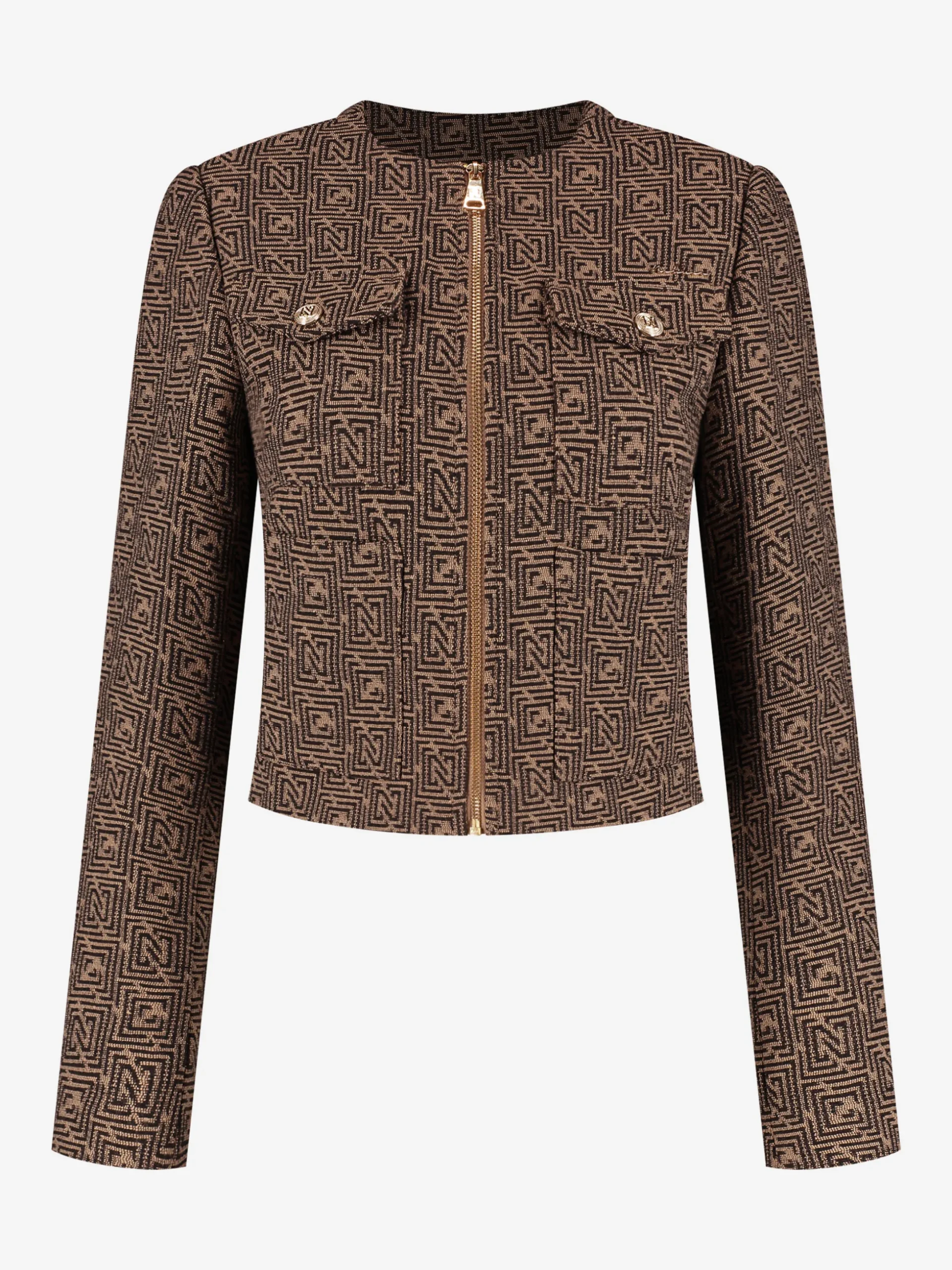Cropped jack met logo patroon