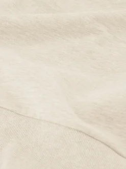 Cropped sweater met brede elastische tailleband