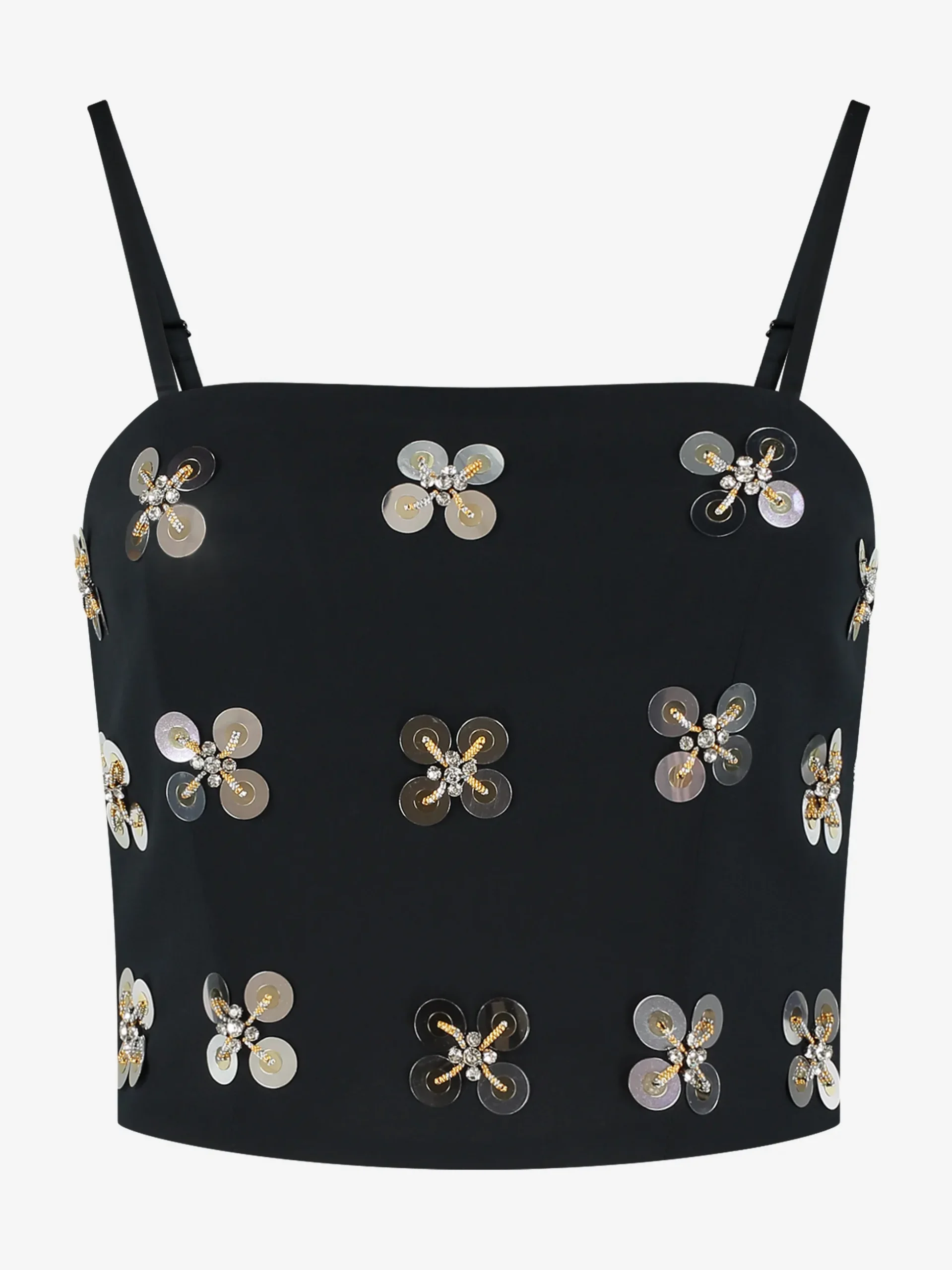 Cropped top met pailletten