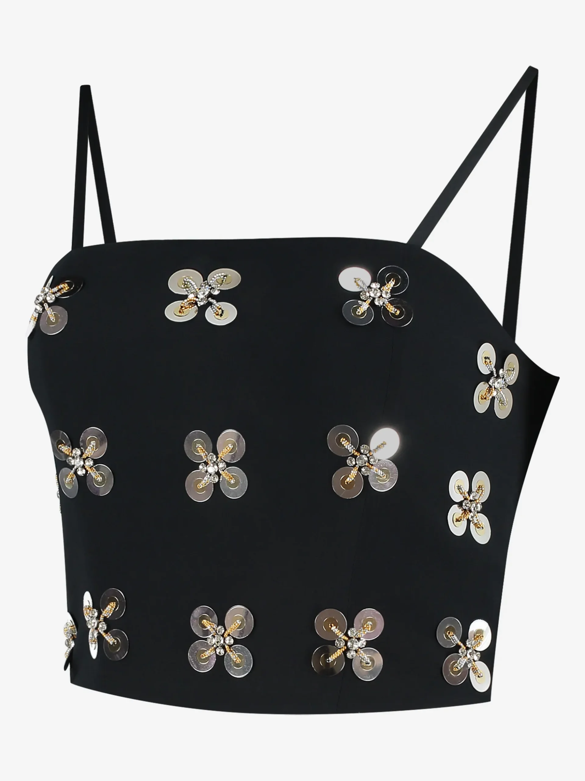 Cropped top met pailletten