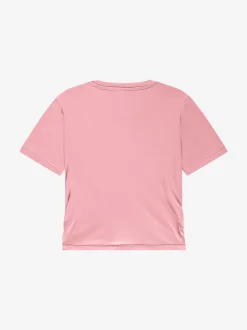 Cropped T-shirt met gedrapeerd detail