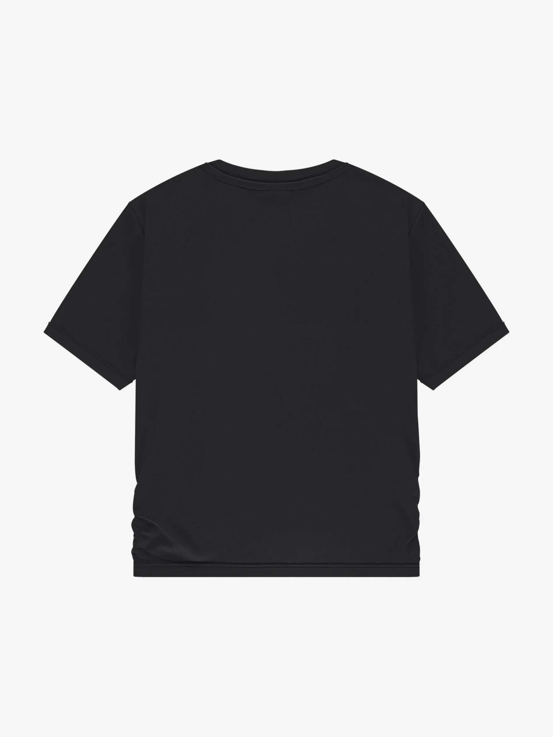 Cropped T-shirt met gedrapeerd detail