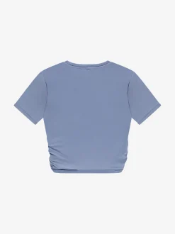 Cropped T-shirt met gedrapeerd detail