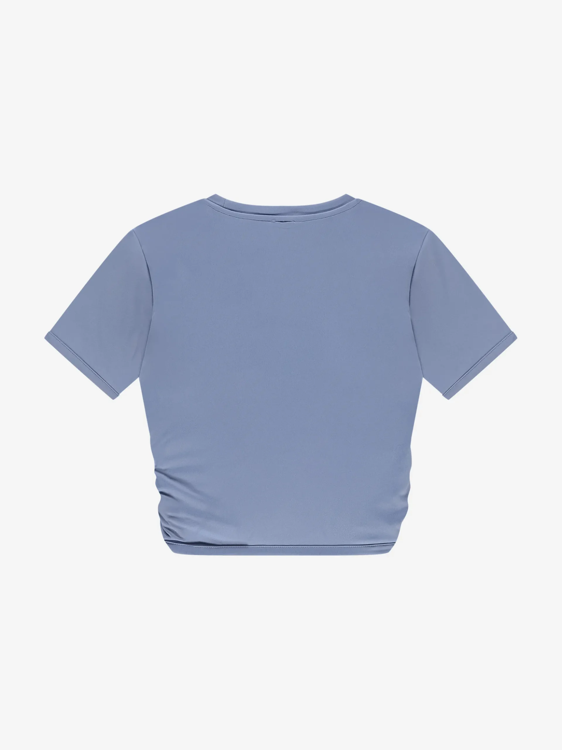 Cropped T-shirt met gedrapeerd detail