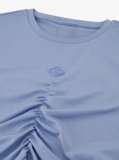 Cropped T-shirt met gedrapeerd detail