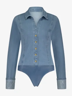 Denim body met omslagrand met N-logo