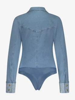 Denim body met omslagrand met N-logo