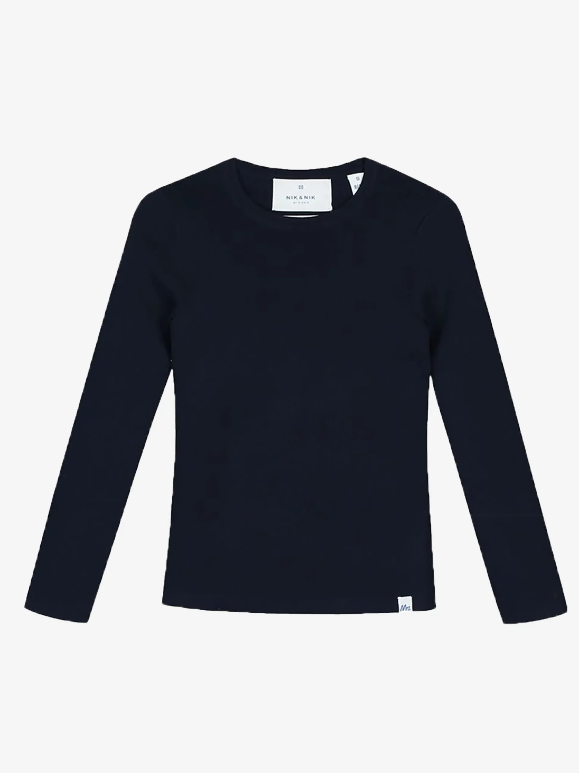Donkerblauwe top met lange mouwen