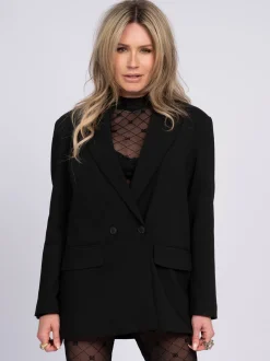 Double-breasted oversized blazer