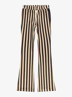 Flared broek met gestreept patroon
