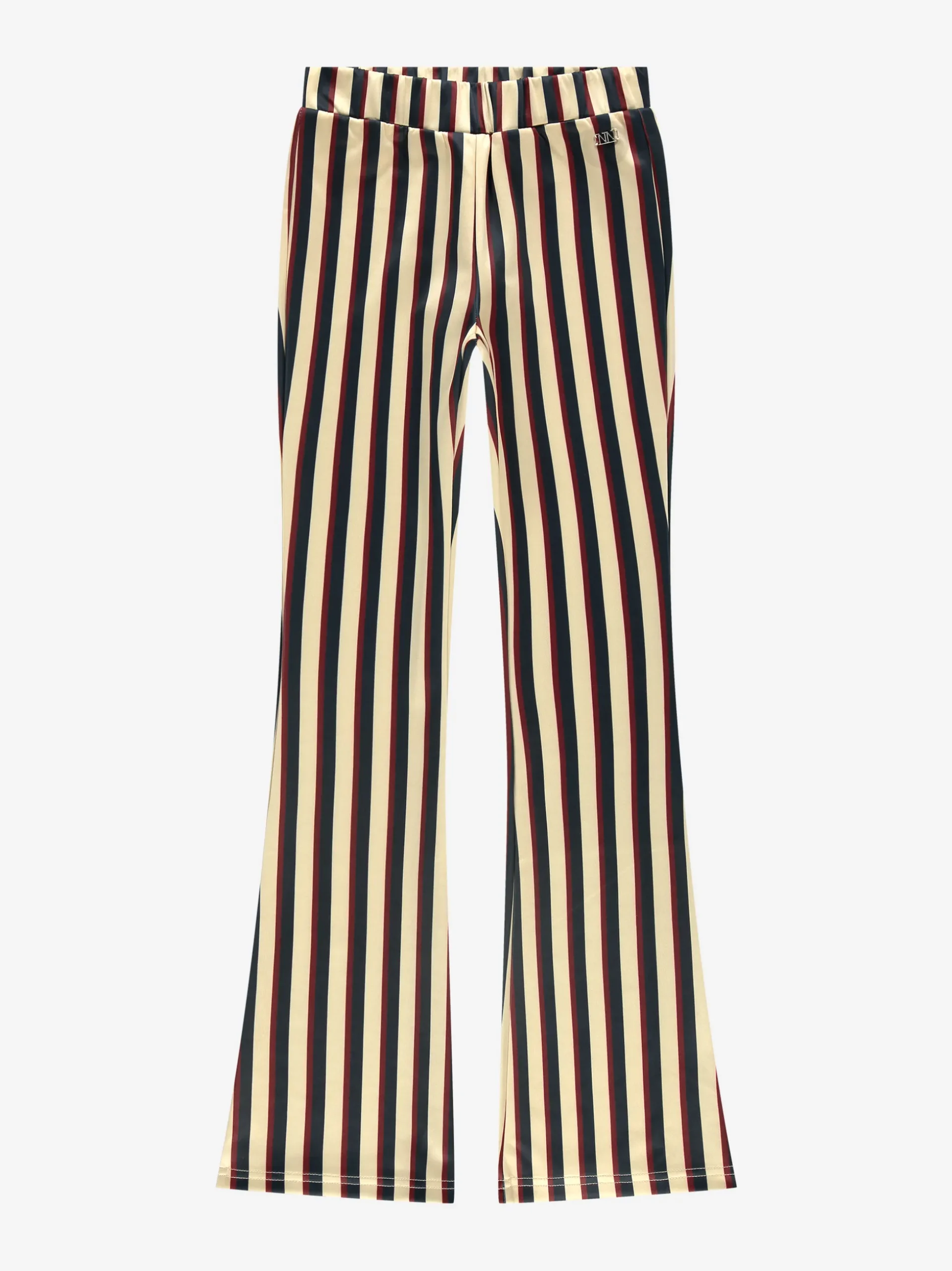 Flared broek met gestreept patroon