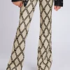 Flared broek met N&N logo patroon
