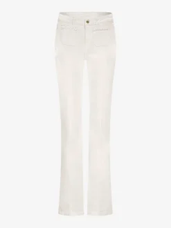 Flared jeans met gevlochten detail bij zakken