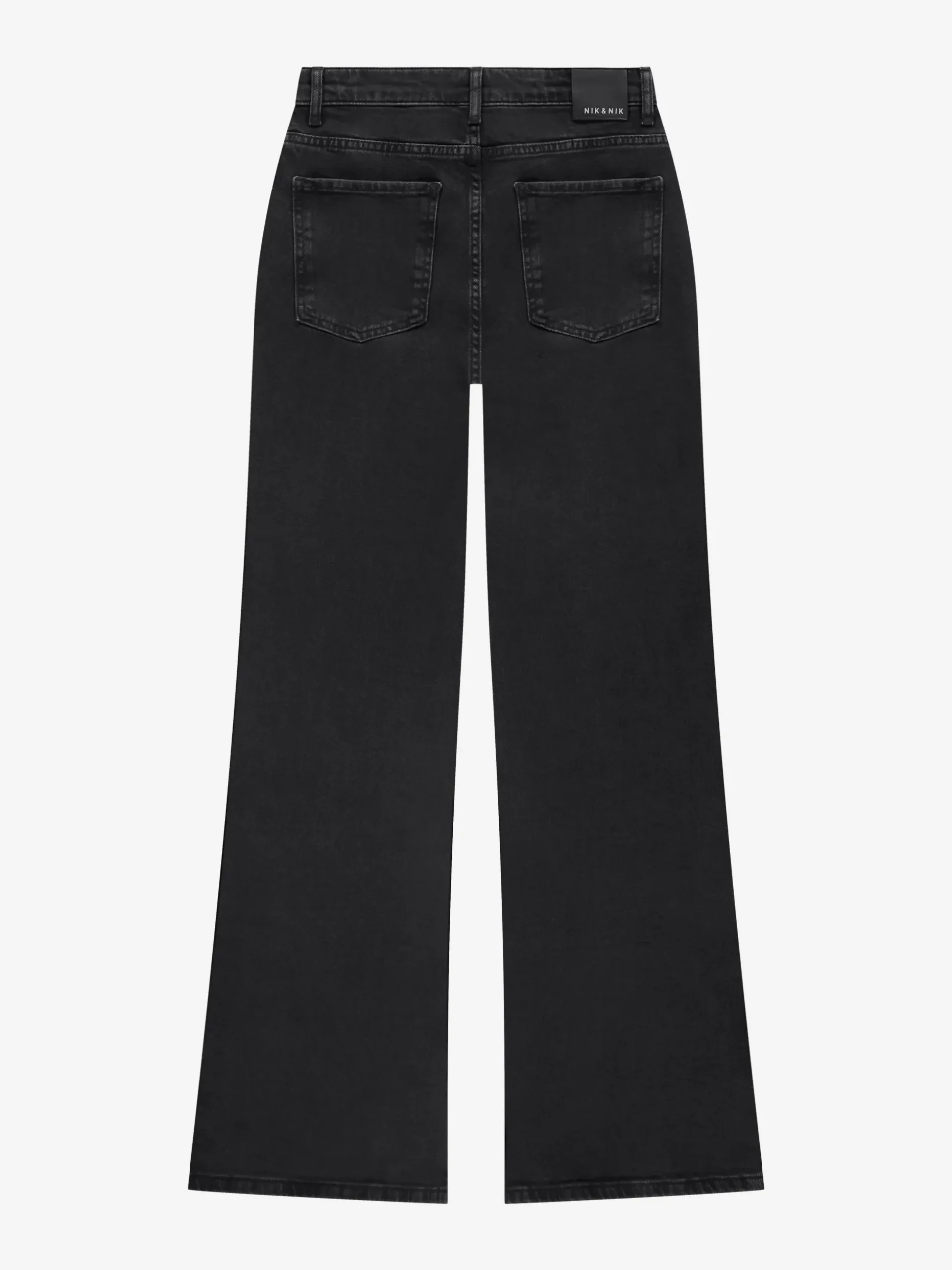 Flared jeans met studs aan zijkant