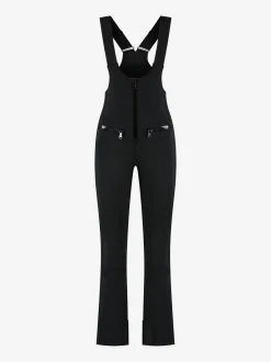 Flared ski broek met elastische schouderbanden
