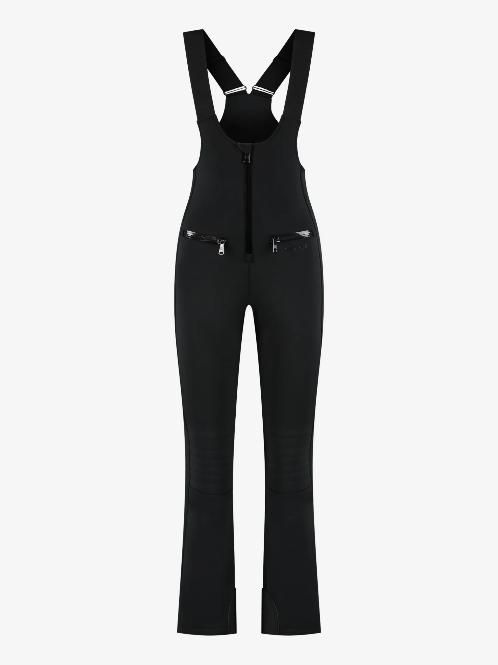 Flared ski broek met elastische schouderbanden