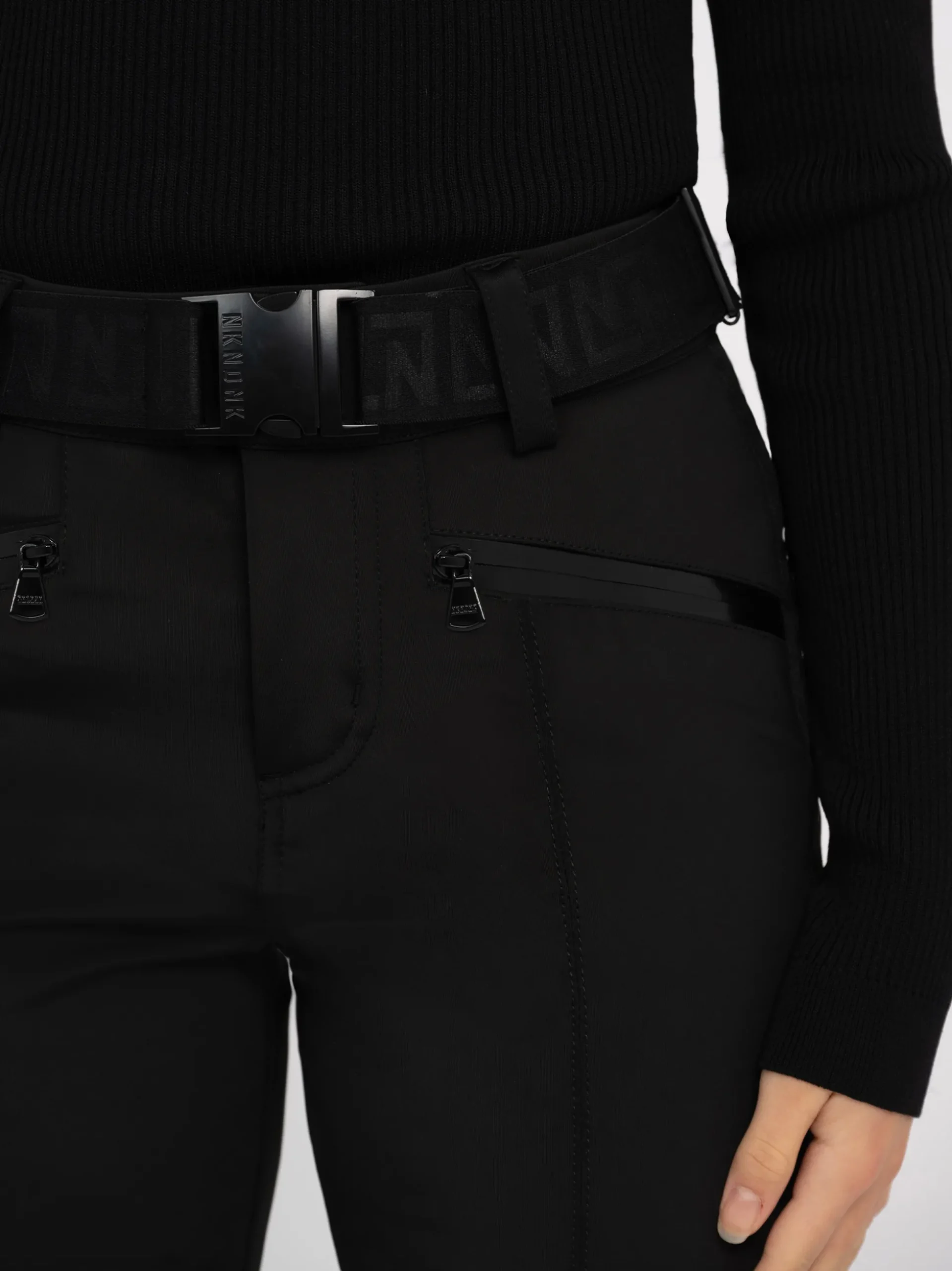 Flared ski broek met verstelbare taille