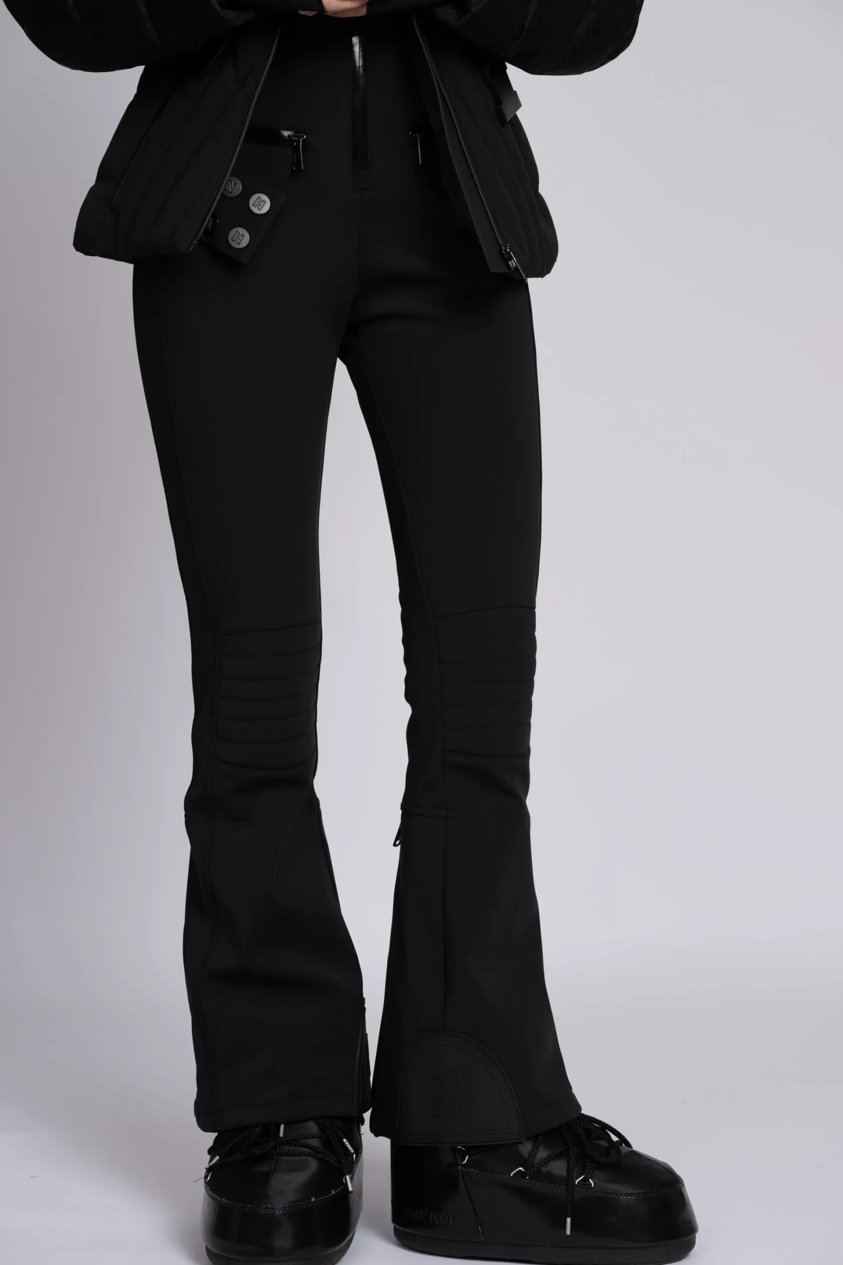 Flared ski broek met verstelbare tailleband