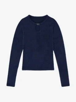 Fluffy trui met detail bij hals
