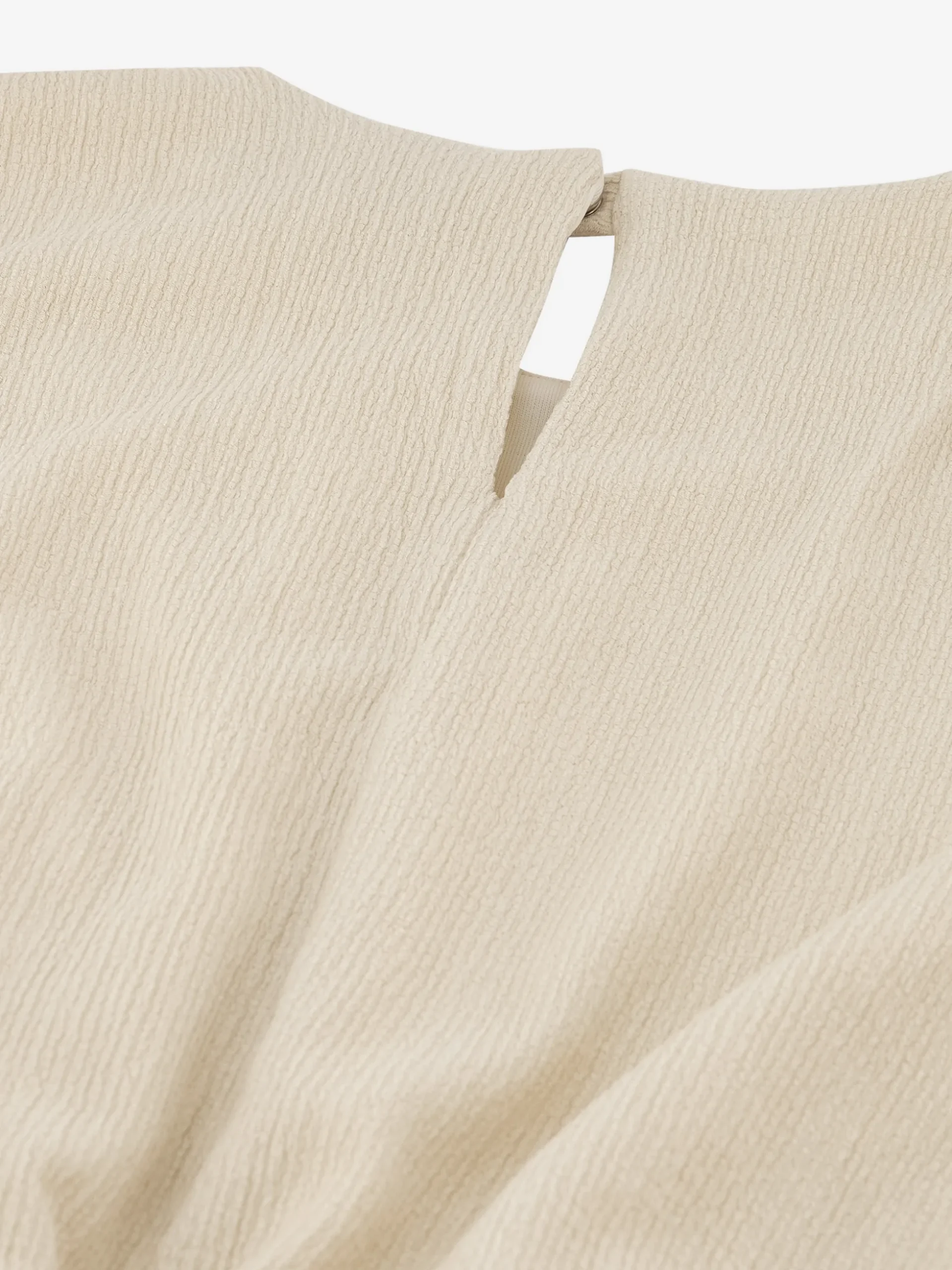 Gedrapeerde jurk met kapmouwtjes en elastische tailleband