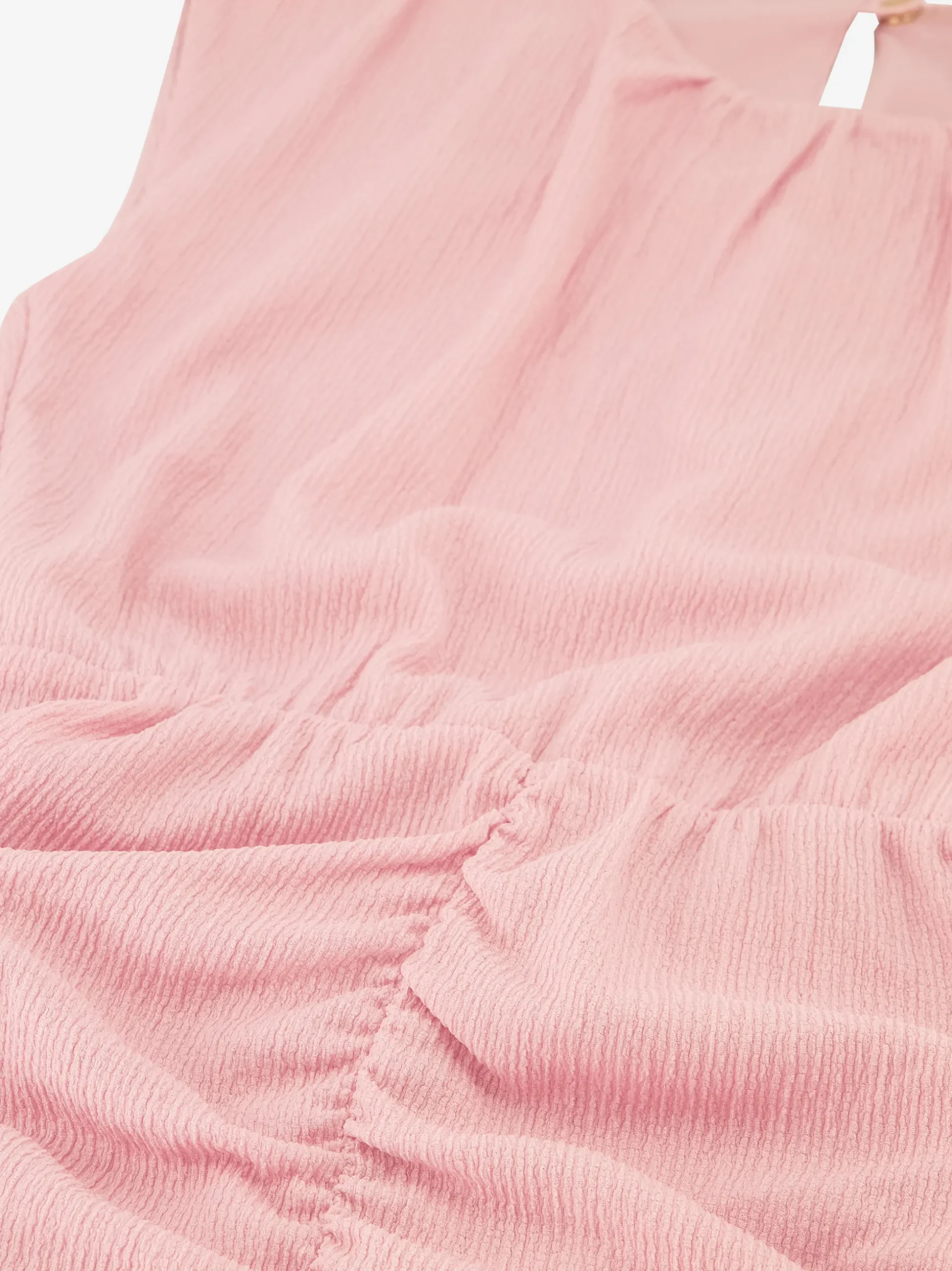 Gedrapeerde jurk met kapmouwtjes en elastische tailleband