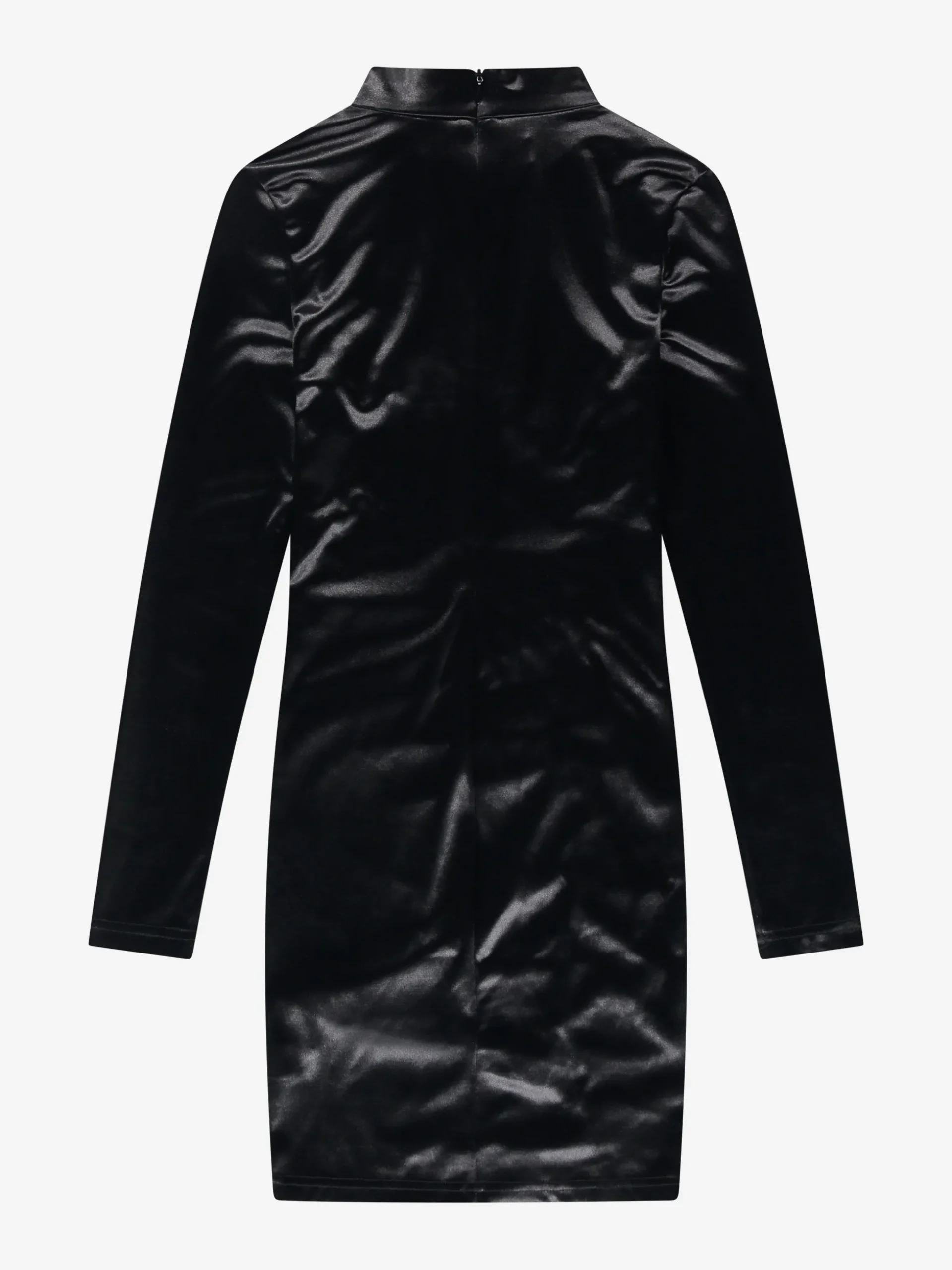 Gedrapeerde jurk met velvet look