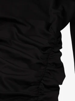 Gedrapeerde lange jurk met ketting detail