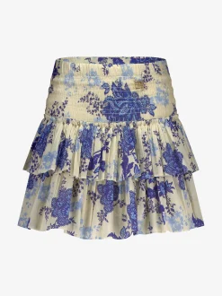 Gelaagde rok met bloemenprint en smock