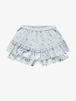 Gelaagde skort met bloemenprint en ruches