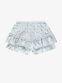Gelaagde skort met bloemenprint en ruches