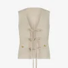 Gemu00ealeerd gilet met strikdetails