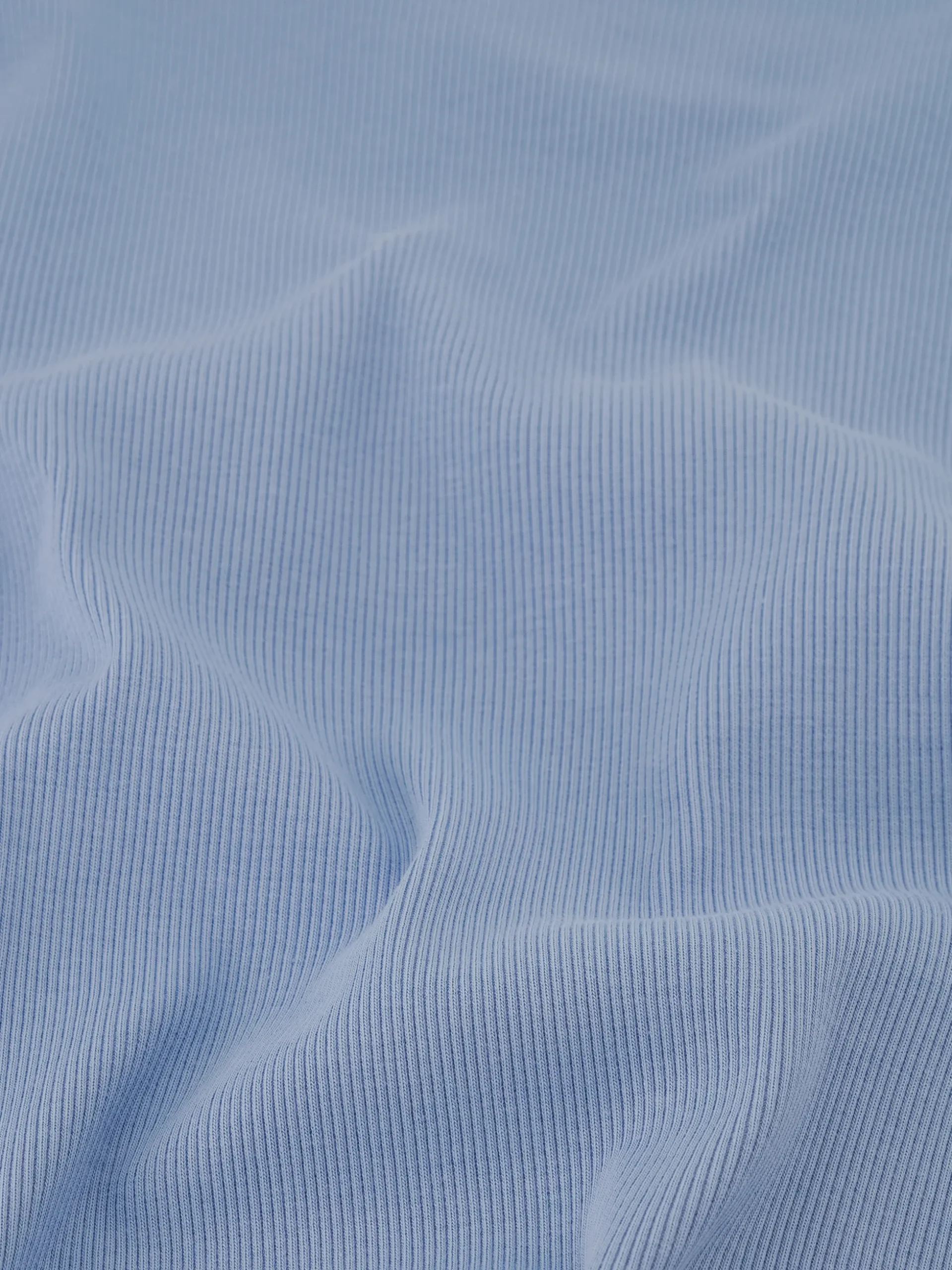 Geribbelde crop top met ruches