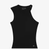 Geribbelde one shoulder top