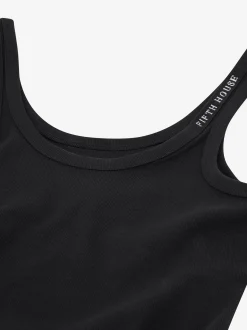 Geribbelde tanktop met FH logo bij hals