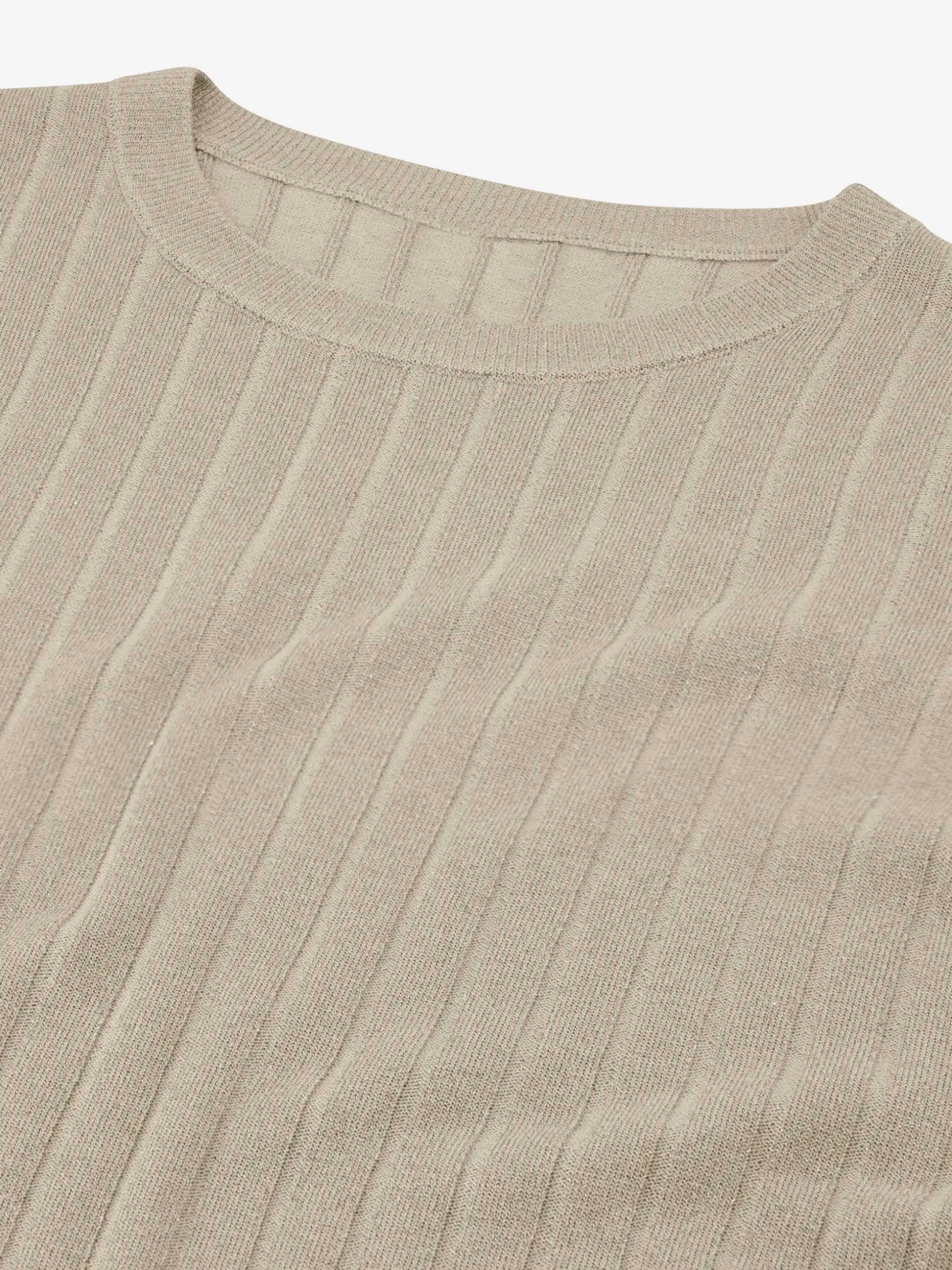 Geribbelde top met glitters