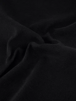 Geribde jurk met gedrapeerd detail