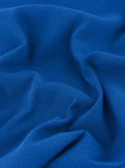 Geribde jurk met gedrapeerd detail