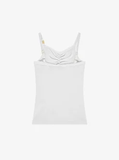 Geribde top met gedrapeerd detail