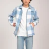 Geruit jack met logo patch