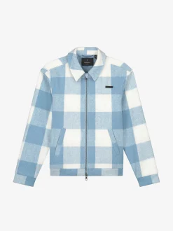 Geruit jack met logo patch