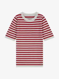 Gestreept T-shirt met subtiel logo