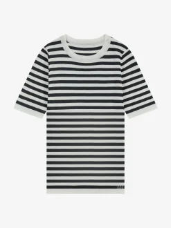 Gestreept T-shirt met subtiel logo